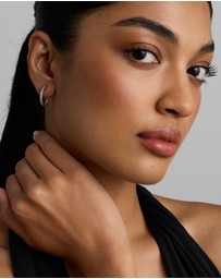 Michael Hill - 20mm Cubic Zirconia Huggie Hoop Earrings in Sterling Silver