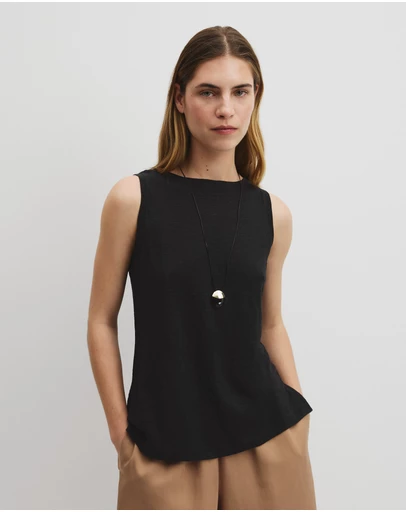 Country Road - Linen Boat Neck Tank
