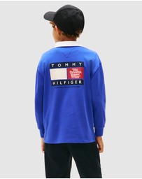 Tommy Hilfiger - Logo Embroidery Long Sleeve Polo Shirt - Kids