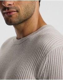 Calibre - Slim Merino Wool Rib Sweater Salt