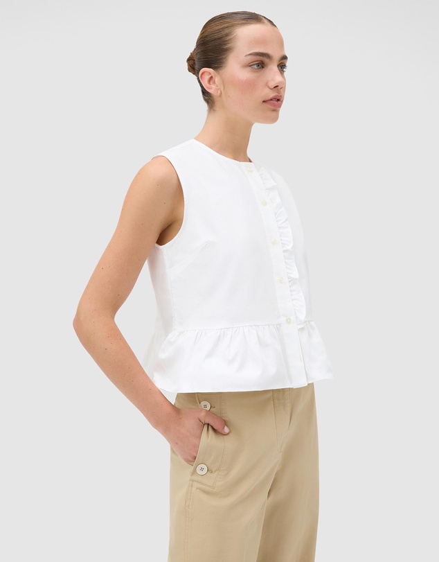 Oroton - Oxford Peplum Top