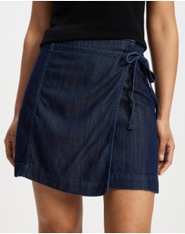 & Other Stories - Tie-Detail Denim Mini Skirt