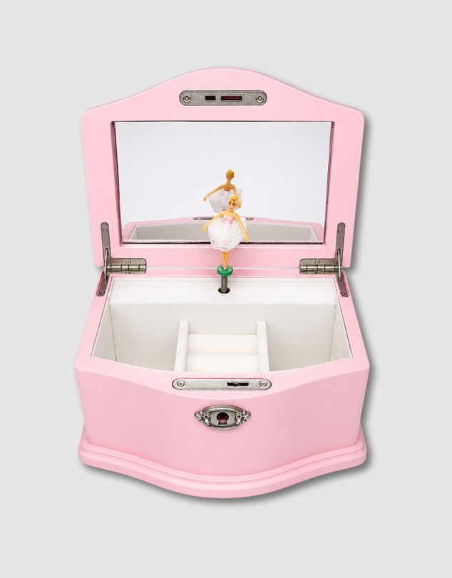 Pink Poppy - Ballet Dreams Timber Music Box