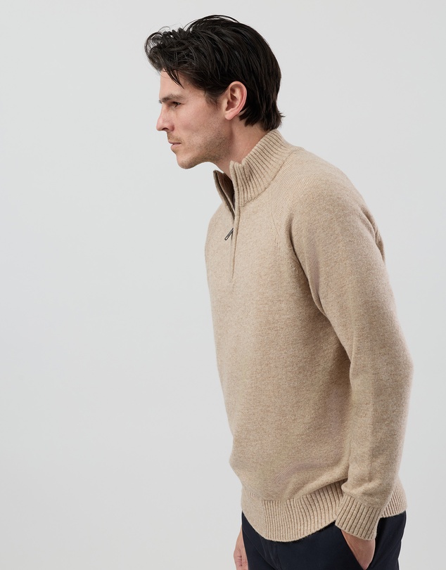 Wayver - Half Zip Wool Blend Knit