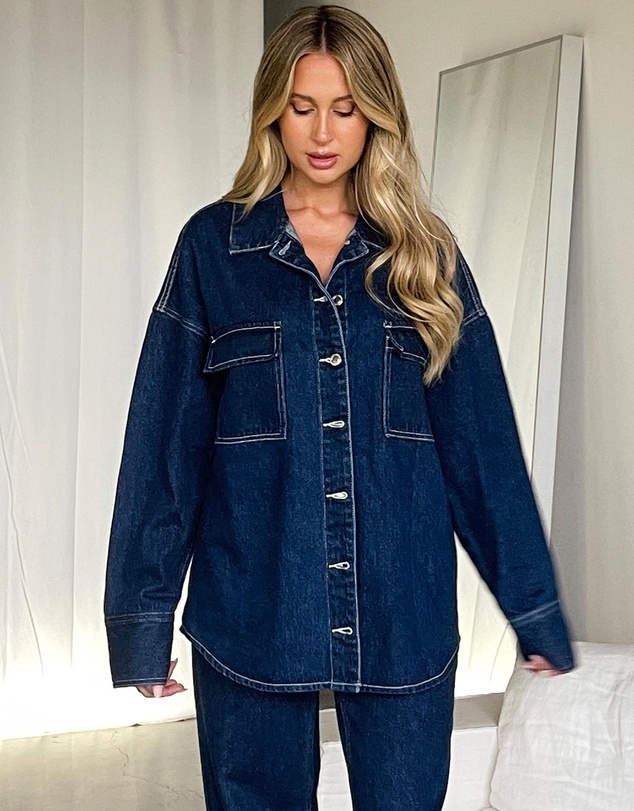 Dazie - London Fever Denim Shacket