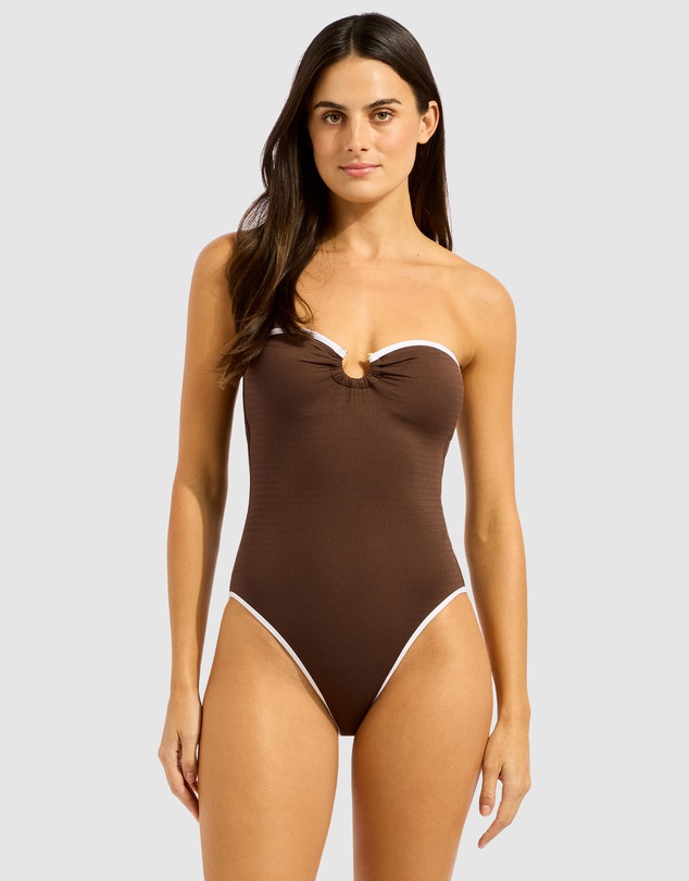 Seafolly - Beach Bound Ring Front Bandeau One Piece Swimsuit