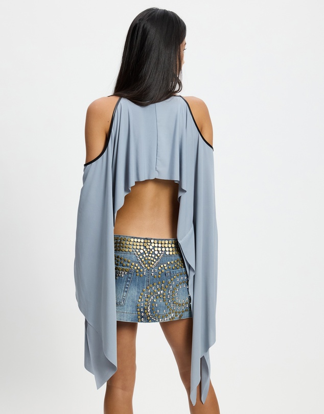 Jaded London - Jersey Cape With PU Binding