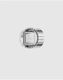 adidas Originals - Digital Two Silver-Tone Expansion Band Ring Watch