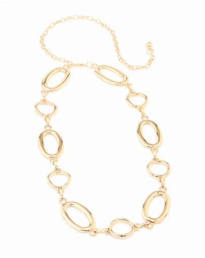 Lovisa - Gold Large Oval & Circle Belt