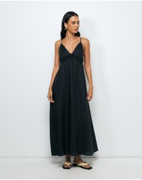 AERE - Jaylah Linen Slip Dress