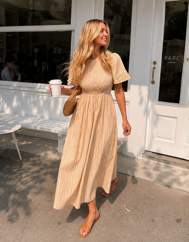 Esther & Co - Iolana Dress - Beige