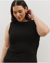 Atmos&Here Curvy - Sara Side Split Scoop Top