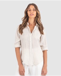 CAMIXA - Rina Striped Linen Shirt