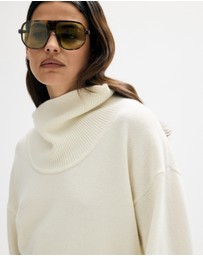 Minima Esenciales - Rian Wool Cashmere Funnel Neck Jumper