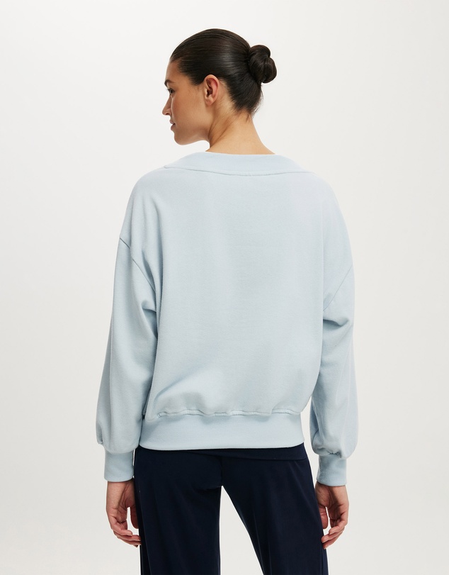 Cotton On - V Neck Fleece Sweatshirt