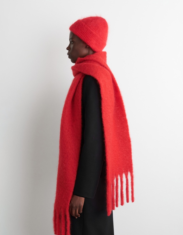 COS - Fringed Brushed-Mohair Scarf