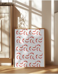 Olive et Oriel - Chili Pattern by Kathrinmay Art Print