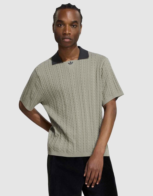 adidas Originals - Cable Knit Football Jersey Polo