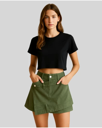 KAJA Clothing - Cargo Shorts for Women High Waisted Casual Chino Shorts-Bethany Shorts