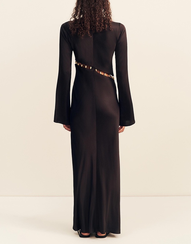 Shona Joy - Winslow Long Sleeve Asymmetric Maxi Dress