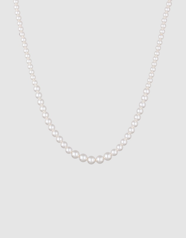 Elli Jewelry - Necklace Pearl Baroque Elegant 925 Sterling Silver Gold-Plated