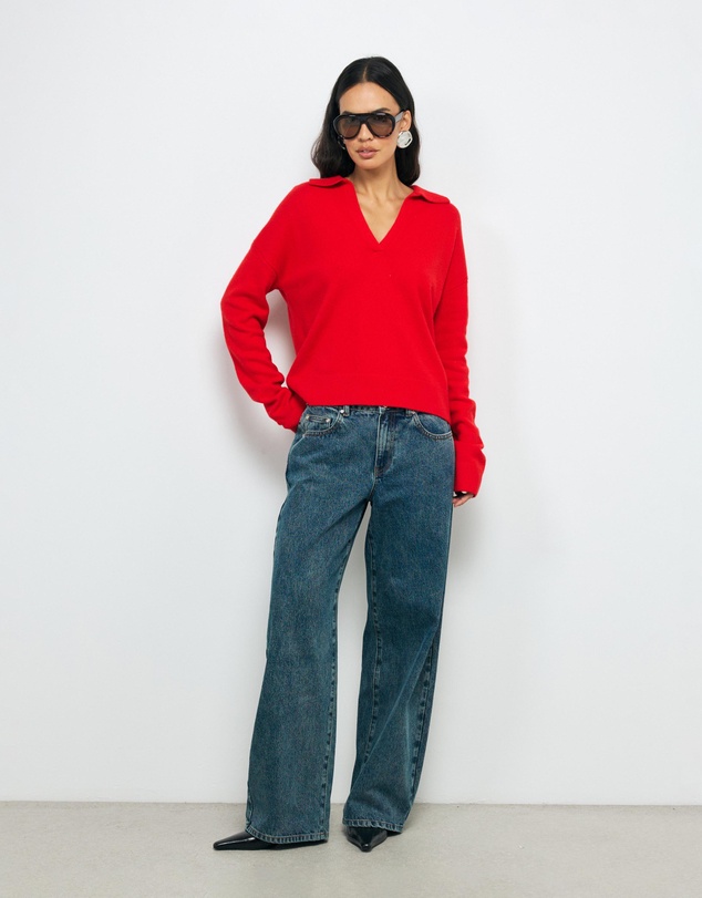 AERE - Asha Merino Wool Blend Polo Knit