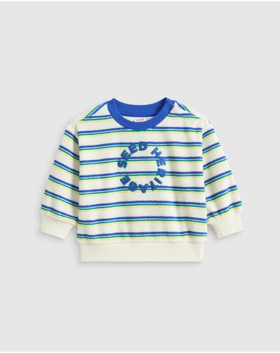 Seed Heritage - Stripe Towelling Sweat