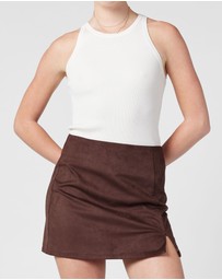 MVN - Faux Suede Mini Skirt