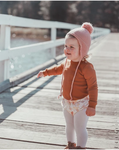 WITH LOVE FOR KIDS - Basics Thick Ribbed Long Sleeve Onesie - Babies