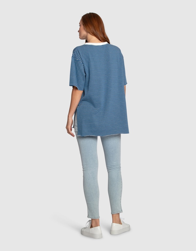 Belle & Bloom - Brave Soul Oversized Striped T-Shirt