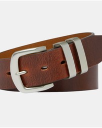 Buckle - Stockman. Australian Made Full Grain Natural Leather Belt. 38mm width.