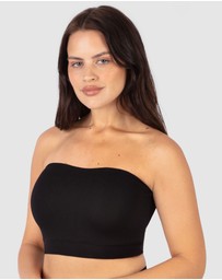 B Free Intimate Apparel - Sleek Bandeau Top with Silicone Bra Pads (A-B- C-D-DD) Cup