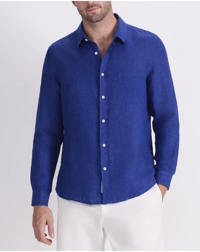 Sportscraft - Linen Long Sleeve Delave Shirt