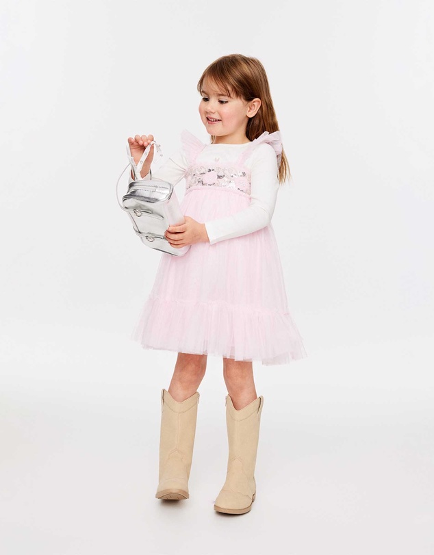 Cotton On Kids - Floral Flutter Sleeve Dress Up Dress
