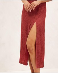 AERE - Textured Halter Midi Dress