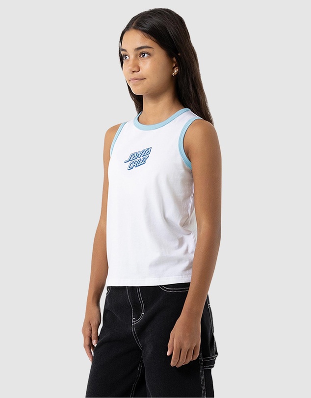 Santa Cruz - Checker Heart Stack Centre Tank - Teens