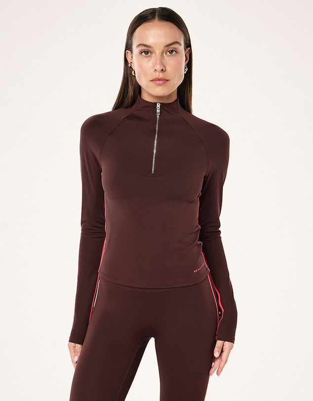 P.E Nation - Routine Quarter Zip LS Top