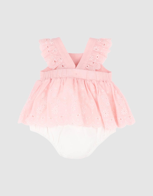 Bebe by Minihaha - Chelsea Broderie Overlay Bodysuit - Babies
