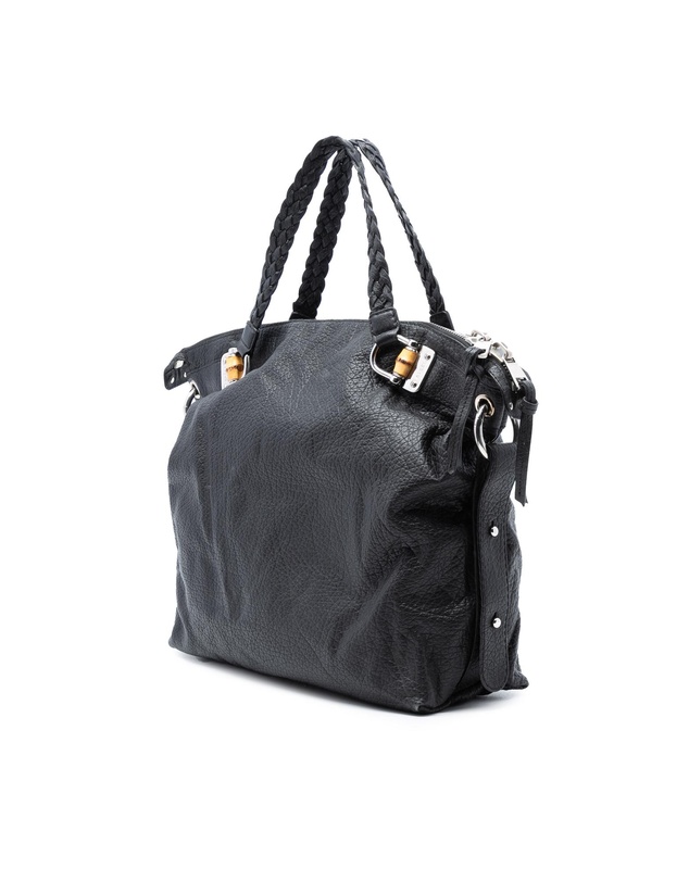 Pre-Loved by Azura Reborn - Pre-Loved Large Leather Bamboo Bar Tote