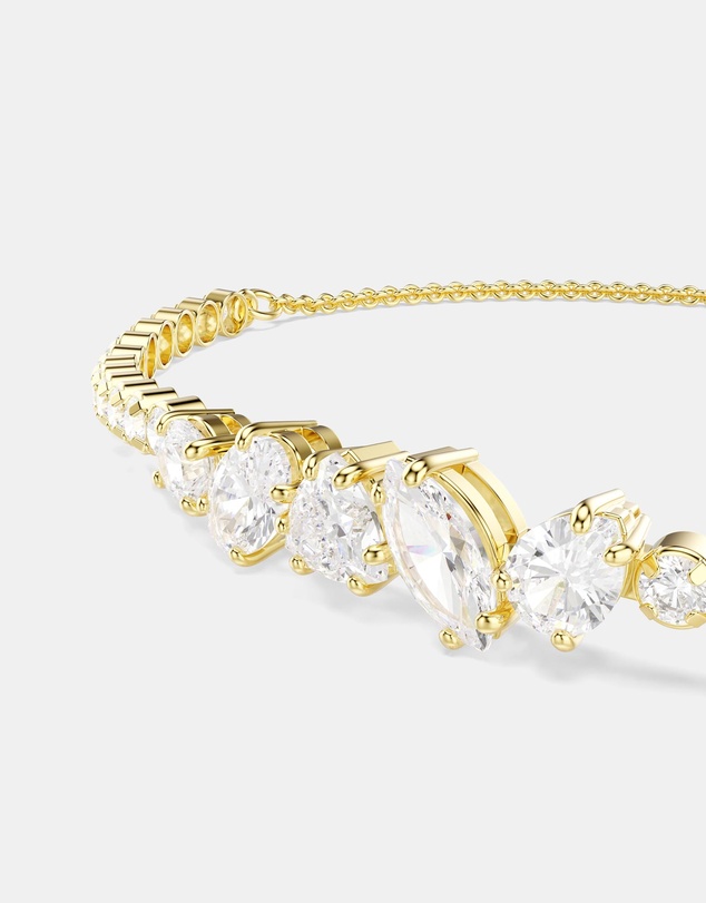 Swarovski - Mesmera Bracelet, Mixed Cuts, White, 18K Gold Finish