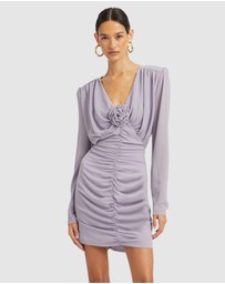 ROTATE - Crepe Mini Gathered Dress
