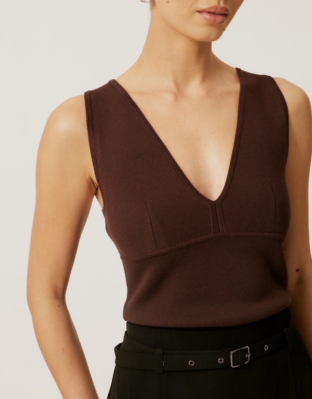 Tussah - V-Neck Knit Top