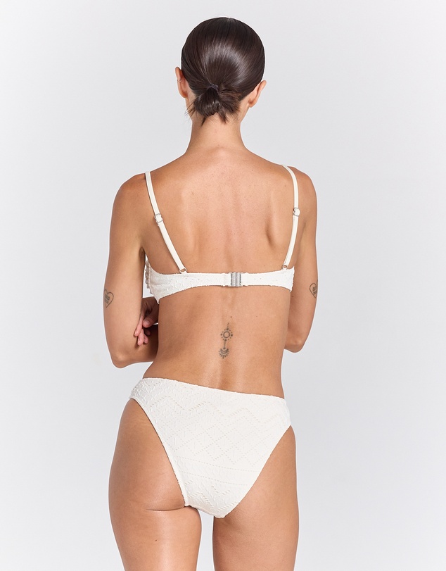 Poolside Paradiso - Sundream Tropics Bikini Bottom - Pearl