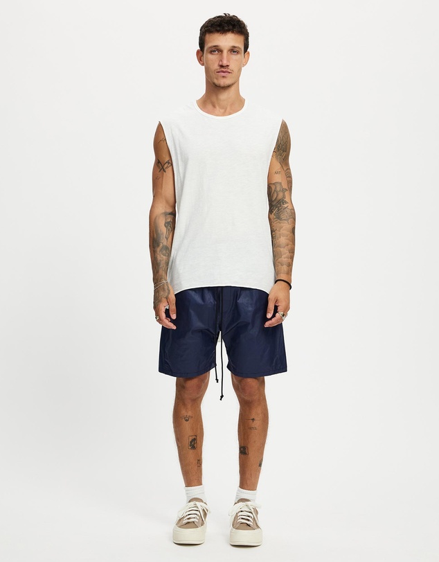 Surrounded By Ghosts - The Obsidian Coated Canvas Drawstring Shorts