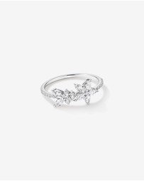 Michael Hill - Floral Pavé Ring with Cubic Zirconia in Sterling Silver