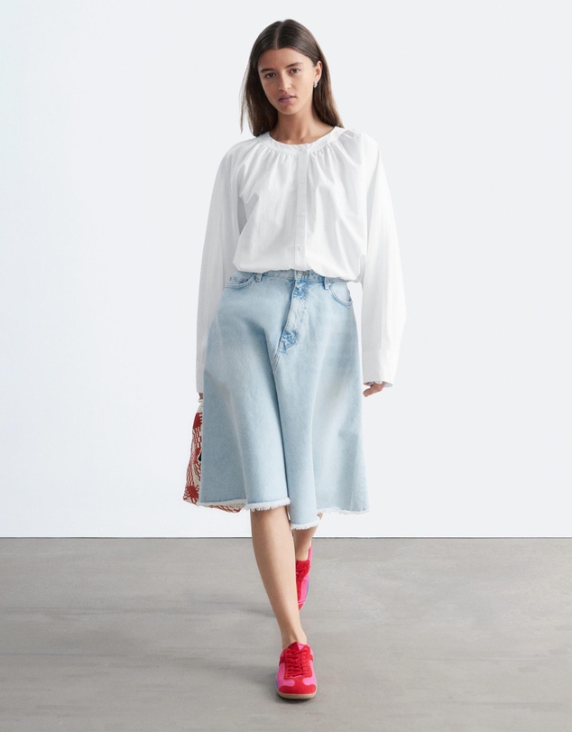 & Other Stories - Gathered Cotton Blouse