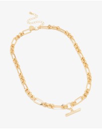 Lovisa - Gold Plated Thick Figaro Bar Necklace