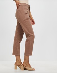 DRICOPER DENIM - Stella Stretch High Waisted Taupe Trouser