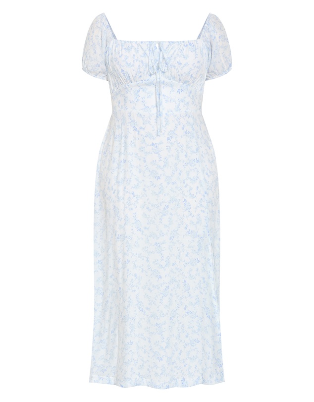 City Chic - Plus size Serina Print Maxi Dress - white