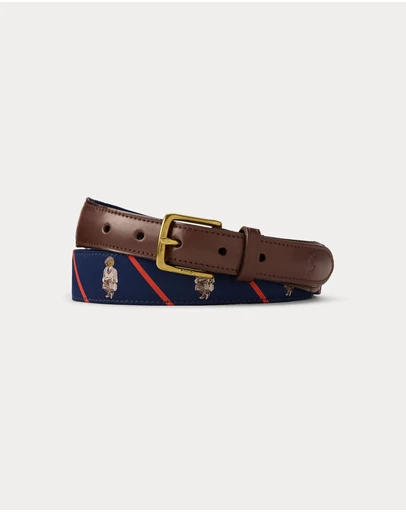Polo Ralph Lauren - Polo Bear Leather-Trim Belt